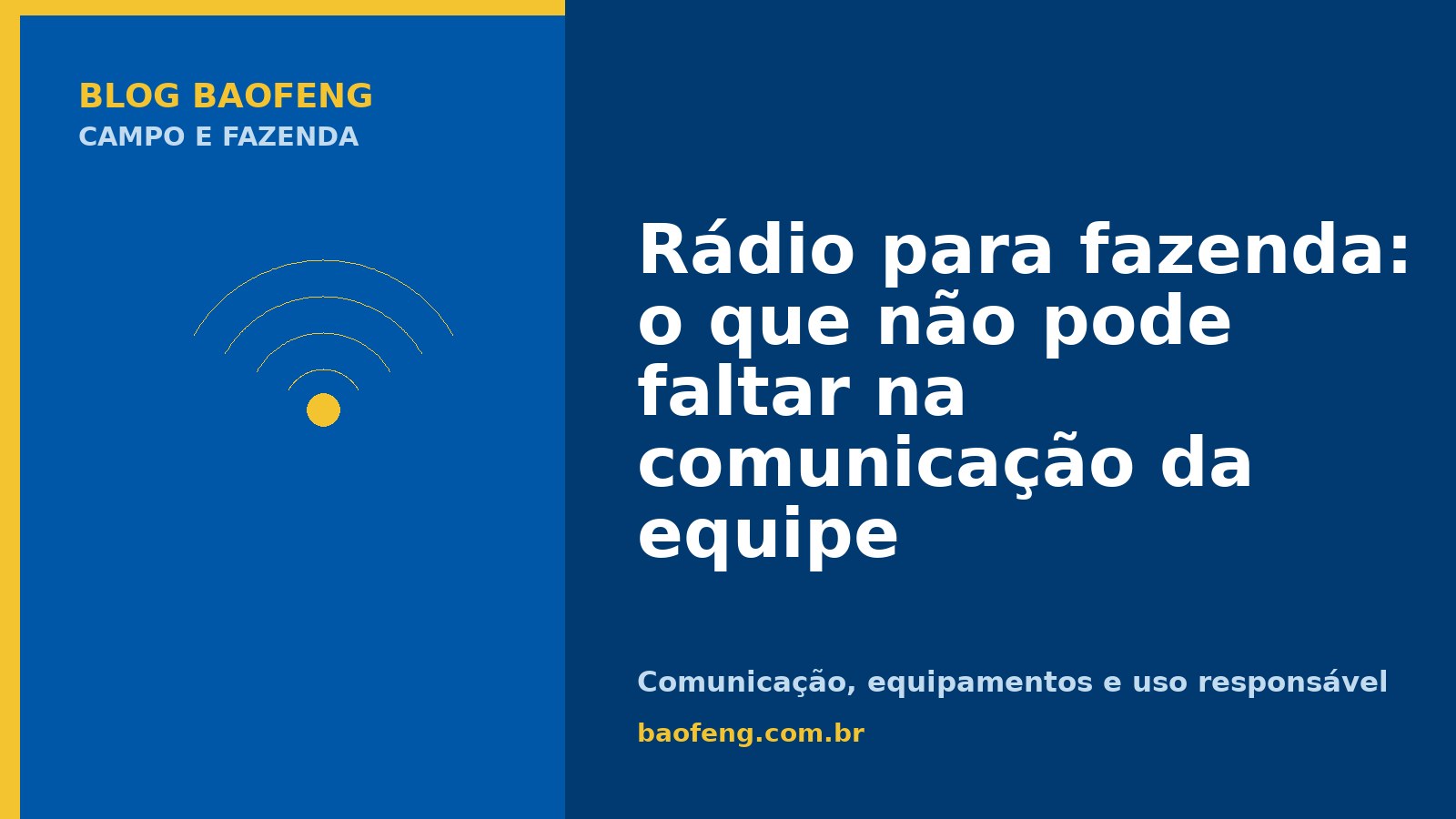 Rádio para fazenda: o que não pode faltar na comunicação da equipe